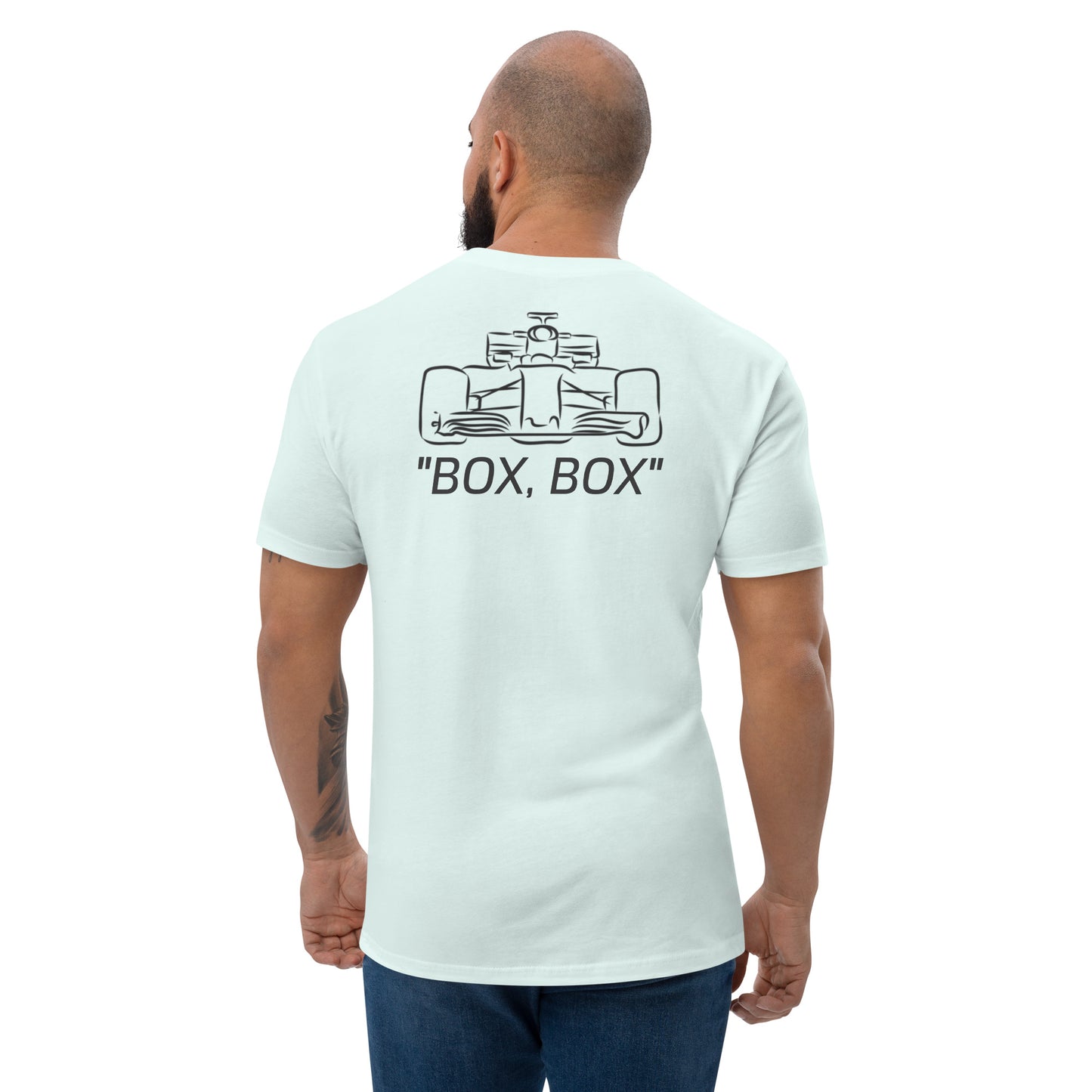 Form-Fitting Reverse BOX BOX Short Sleeve T-shirt