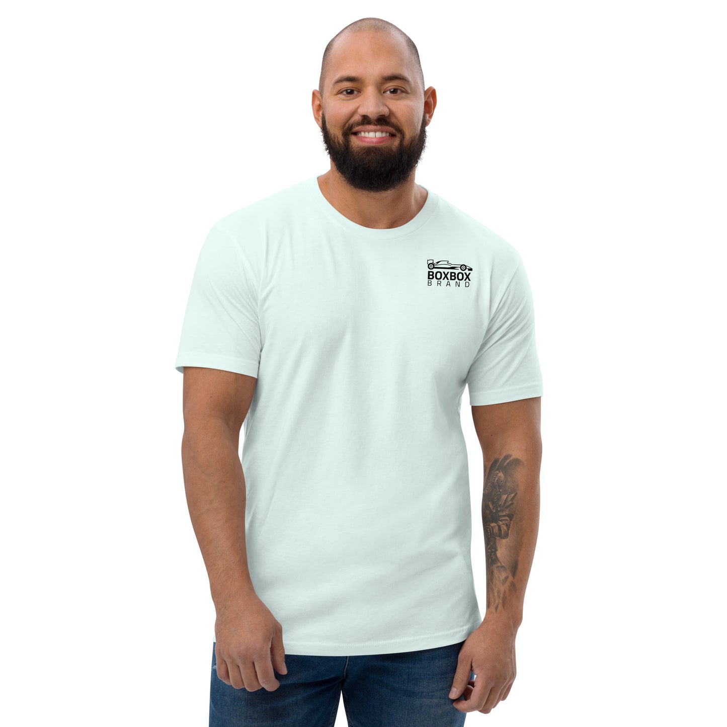 Form-Fitting Reverse BOX BOX Short Sleeve T-shirt