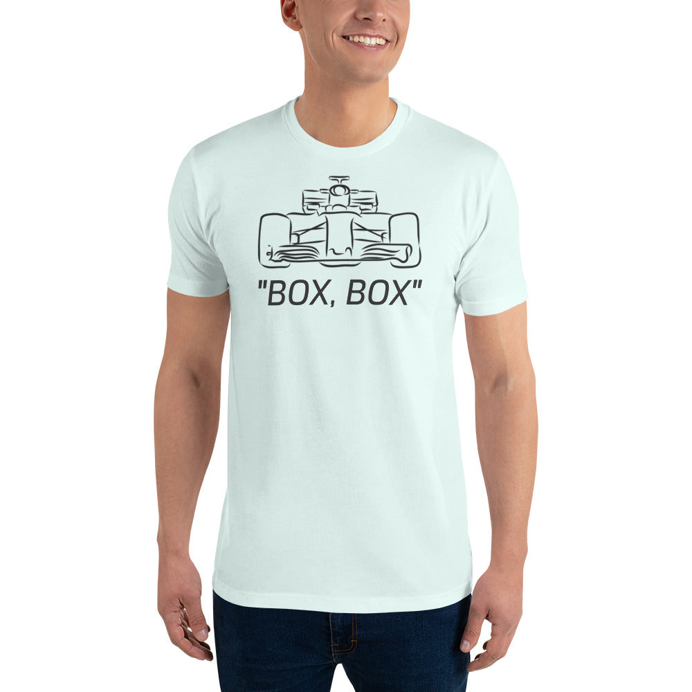 Form-fitting Front Box Box Short Sleeve T-shirt