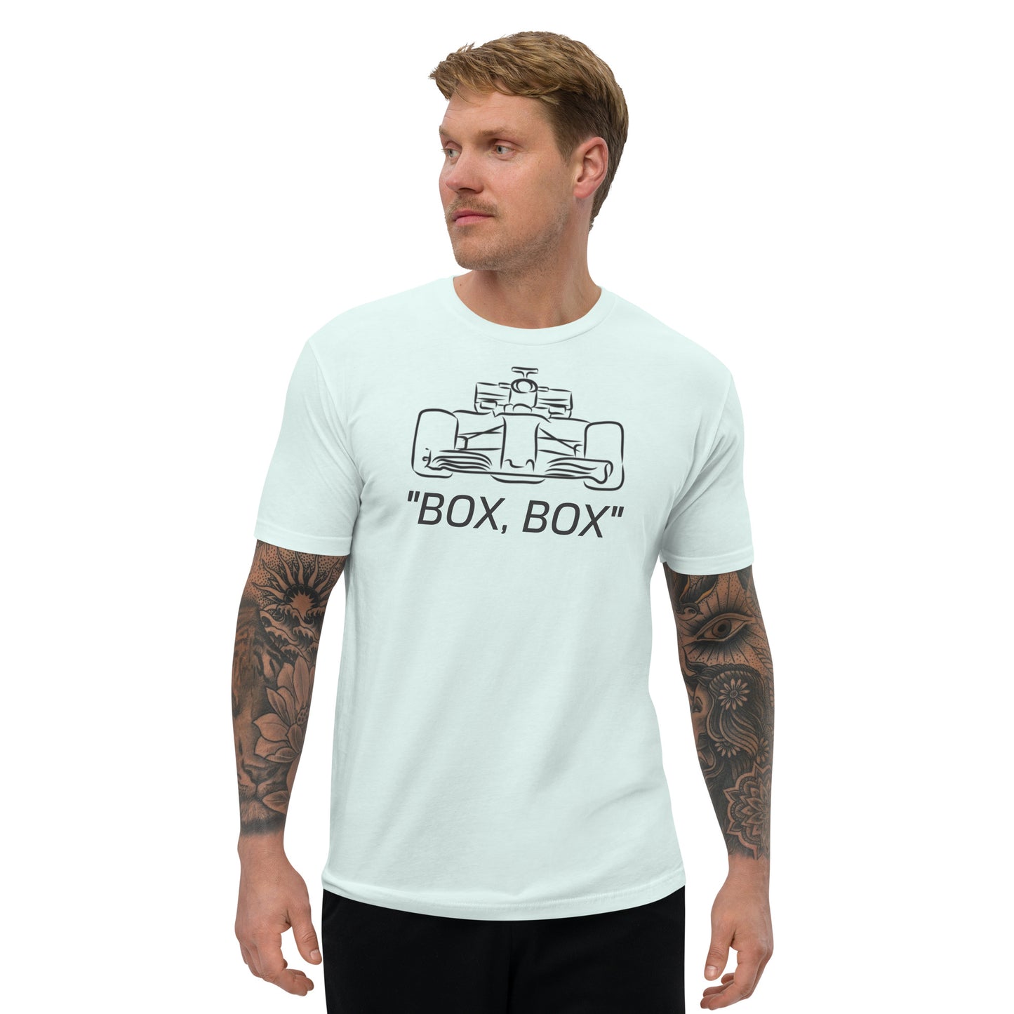 Form-fitting Front Box Box Short Sleeve T-shirt