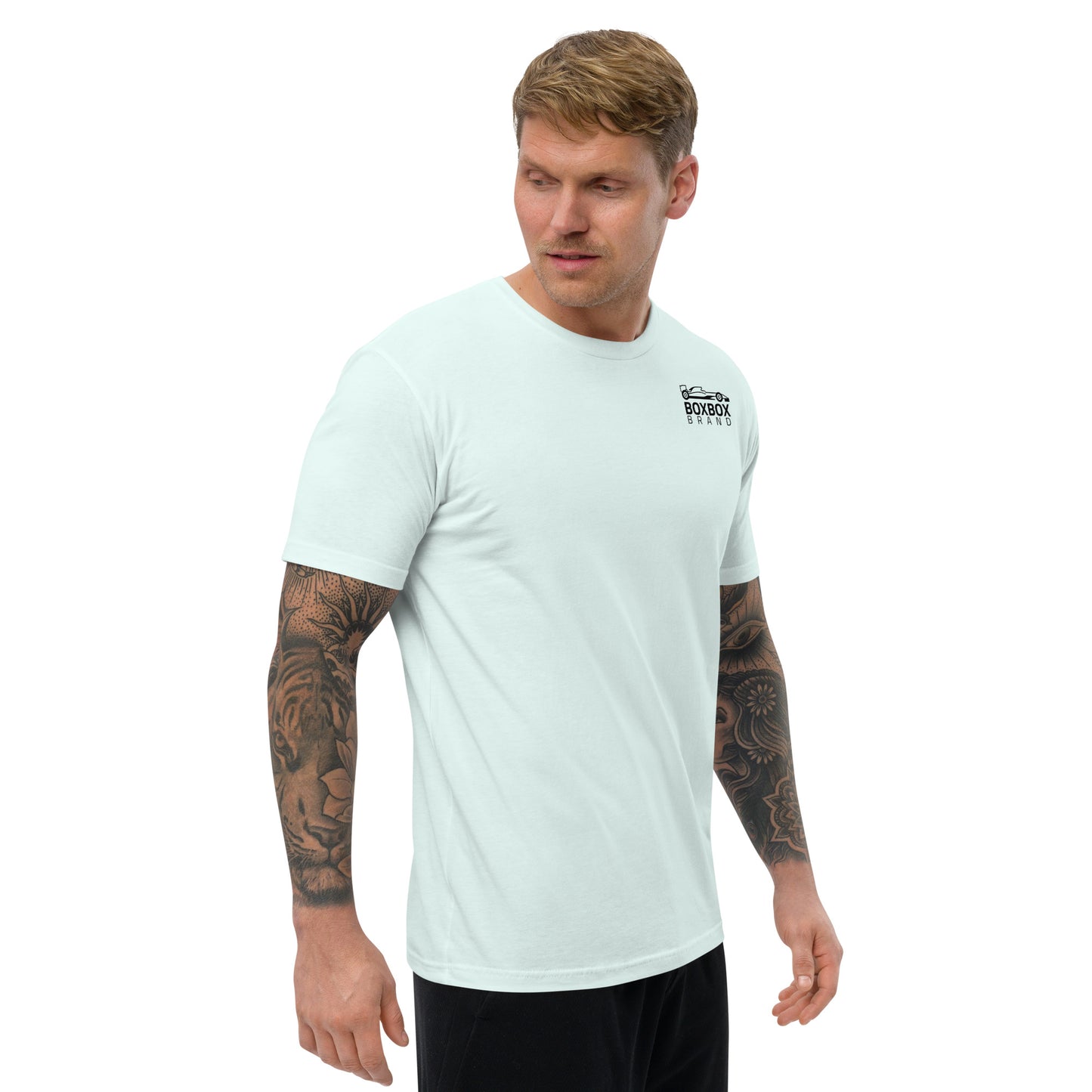 Form-Fitting Reverse BOX BOX Short Sleeve T-shirt