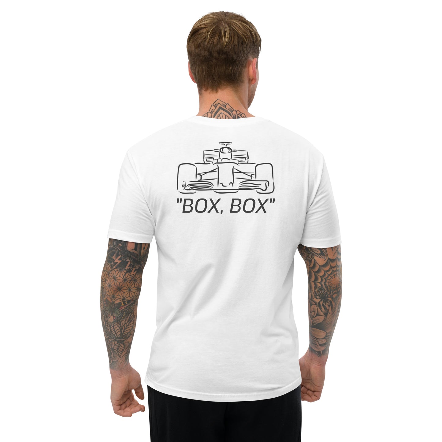 Form-Fitting Reverse BOX BOX Short Sleeve T-shirt