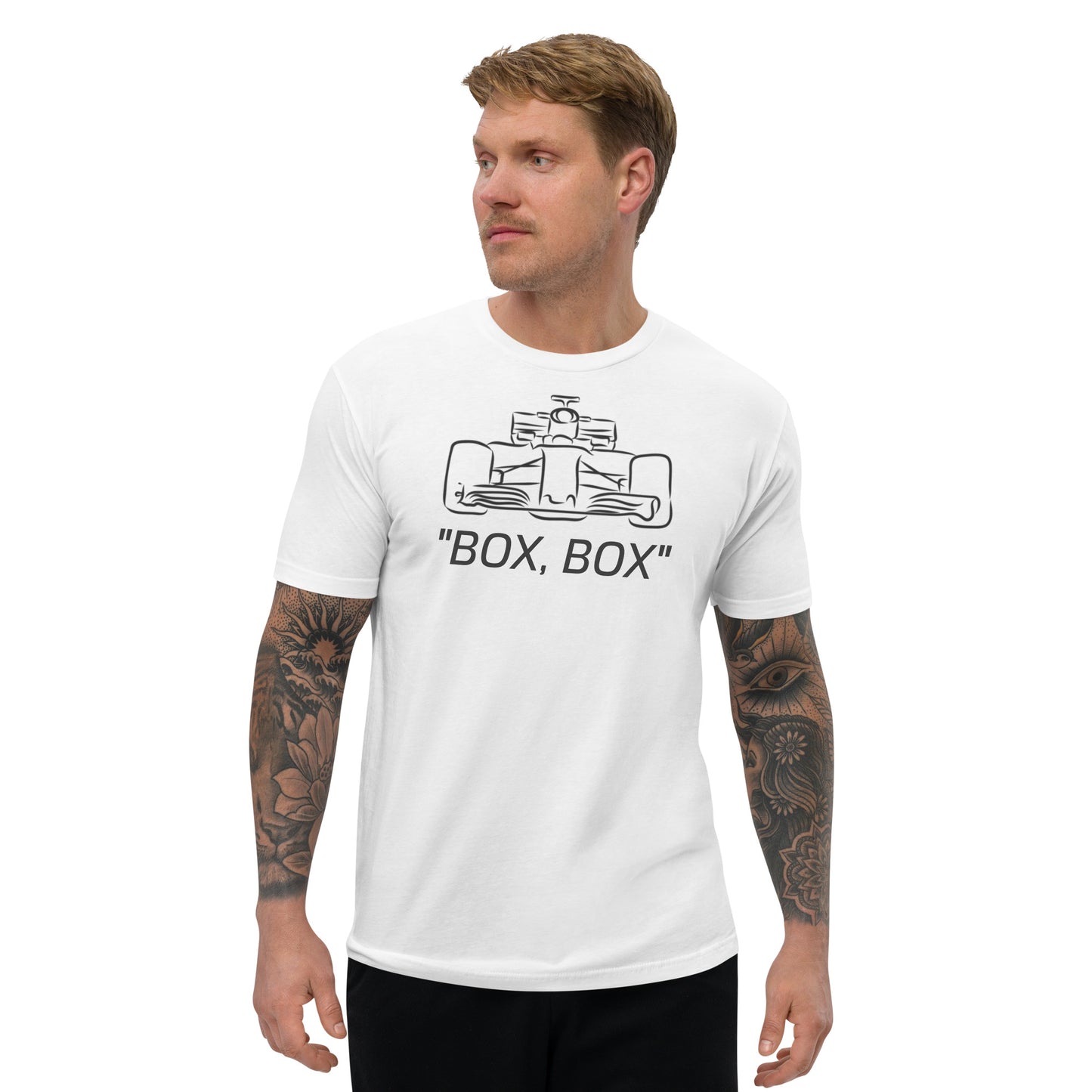 Form-fitting Front Box Box Short Sleeve T-shirt