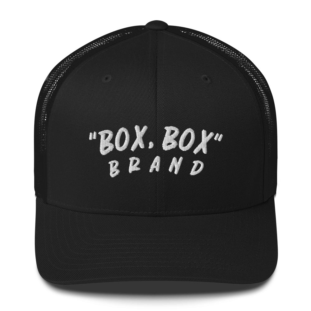 "BOX, BOX" (Curve) Trucker Cap