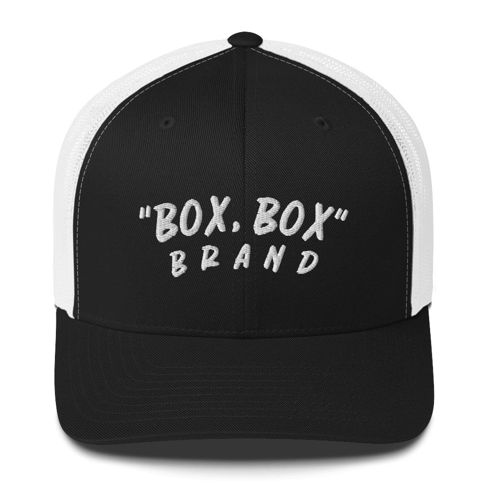 "BOX, BOX" (Curve) Trucker Cap