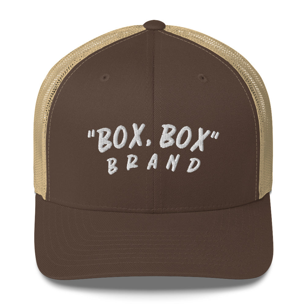 "BOX, BOX" (Curve) Trucker Cap