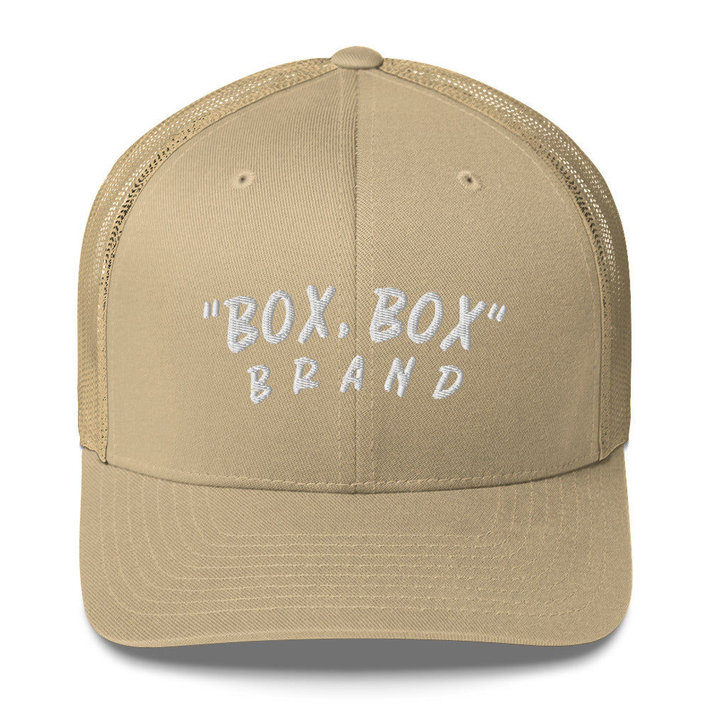 "BOX, BOX" (Curve) Trucker Cap