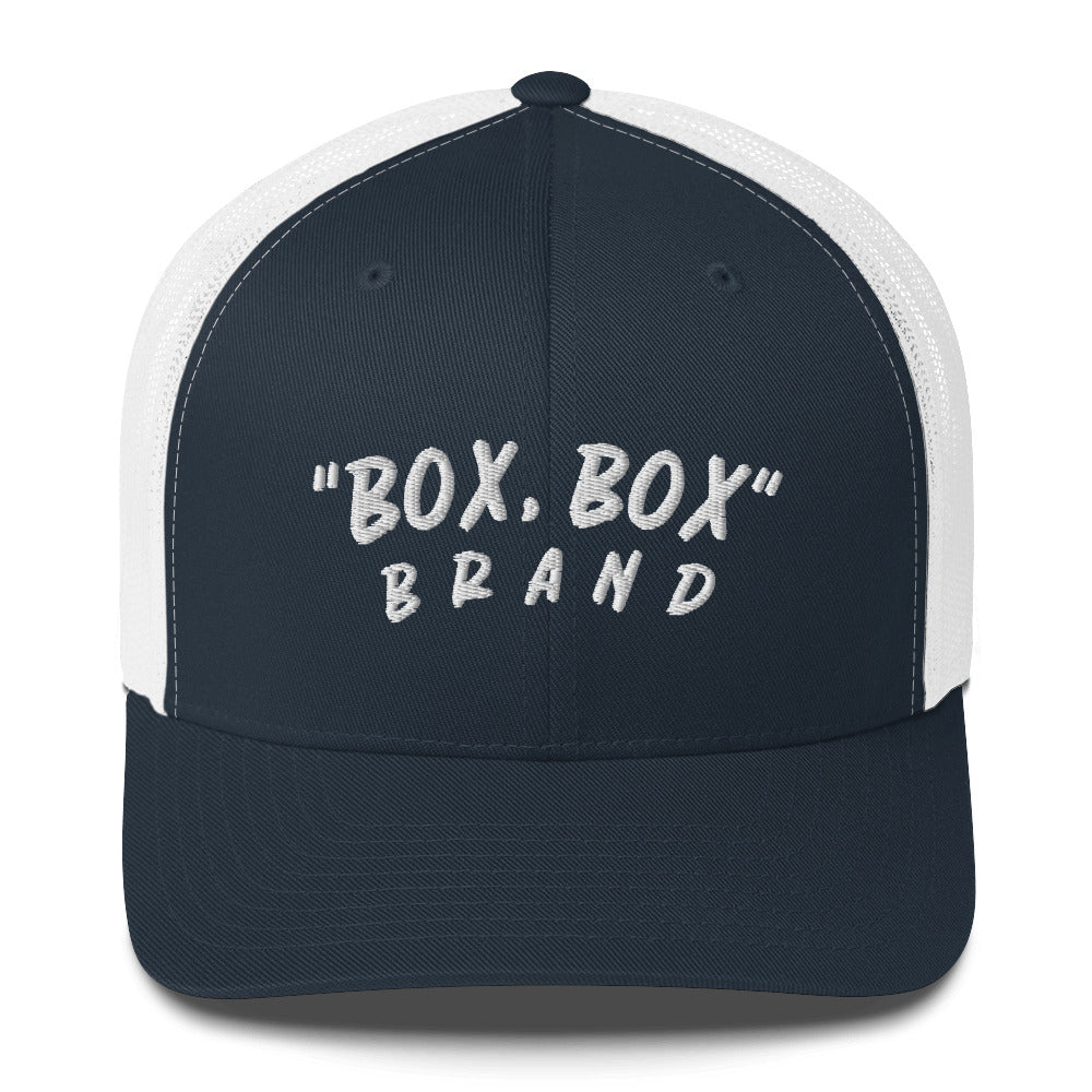 "BOX, BOX" (Curve) Trucker Cap