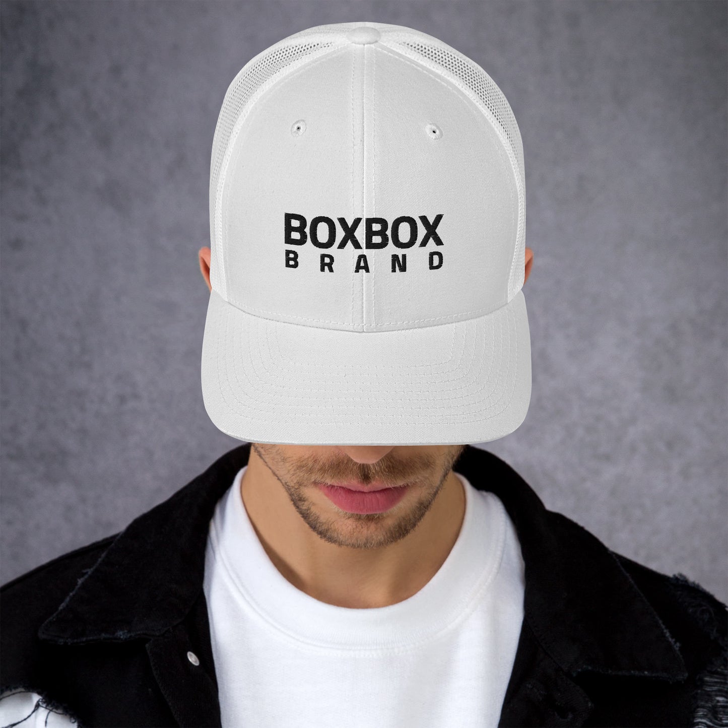 BOX BOX BRAND (White) Trucker Cap