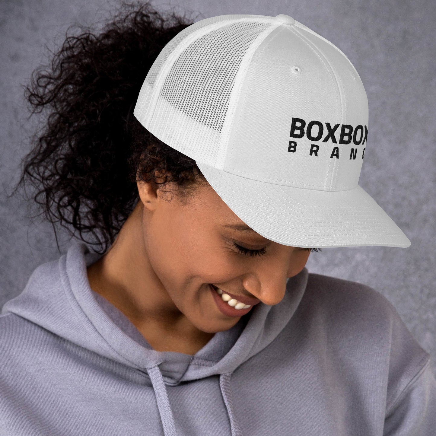 BOX BOX BRAND (White) Trucker Cap