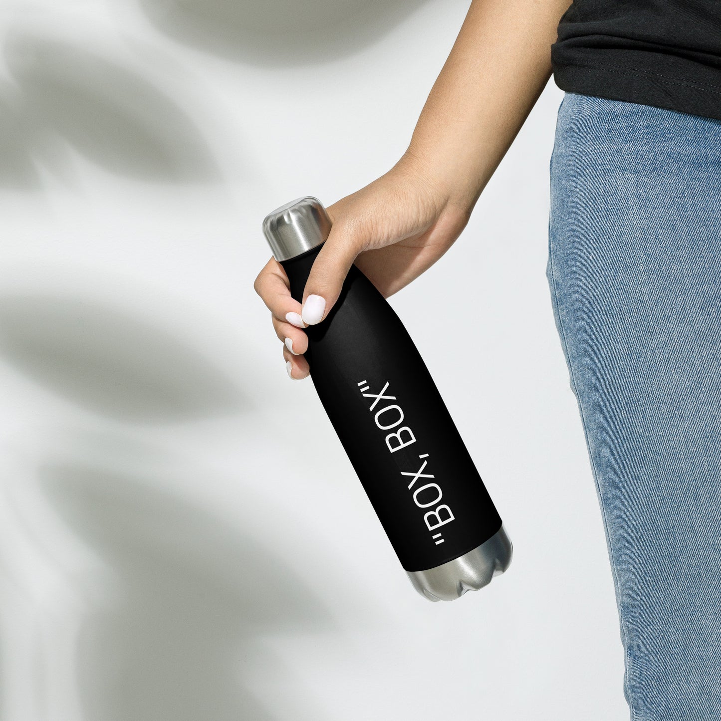 BOX, BOX BRAND Black Stainless Steel Water Bottle