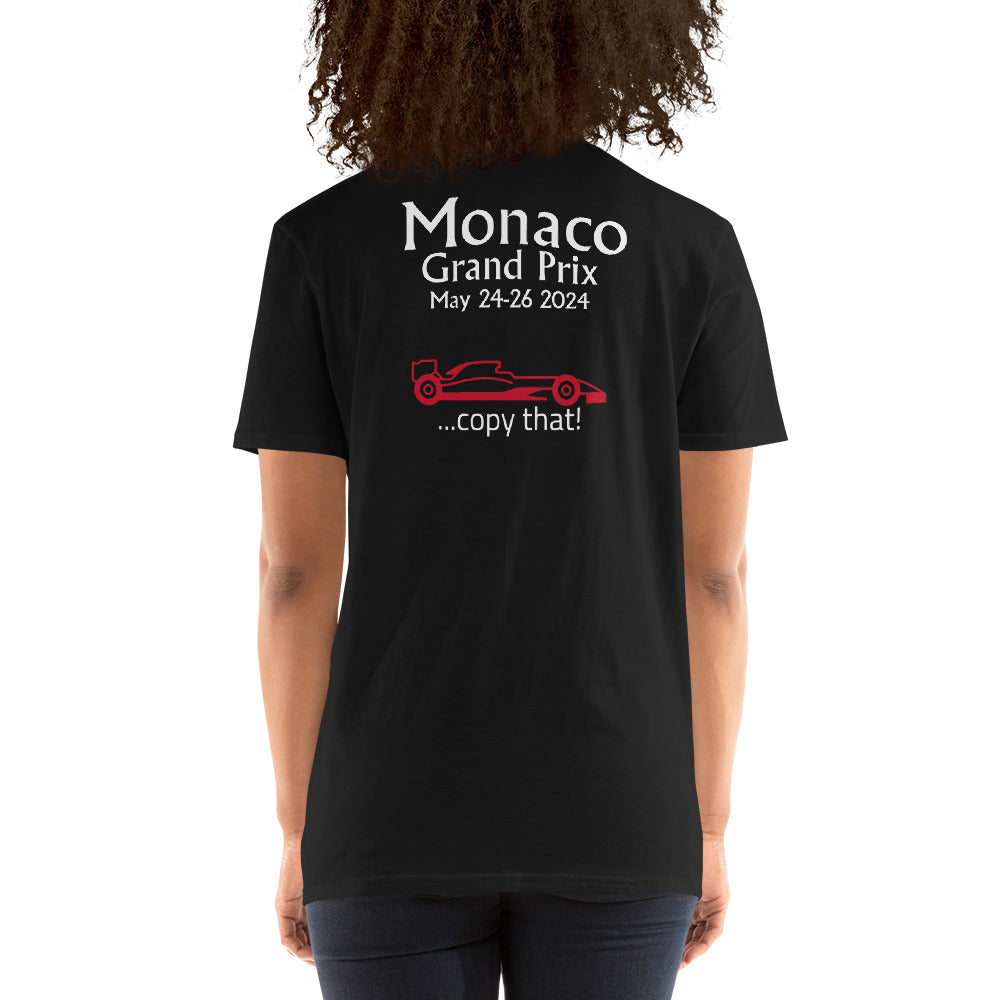 2024 Monaco Grand Prix Reverse Short-Sleeve Unisex T-Shirt