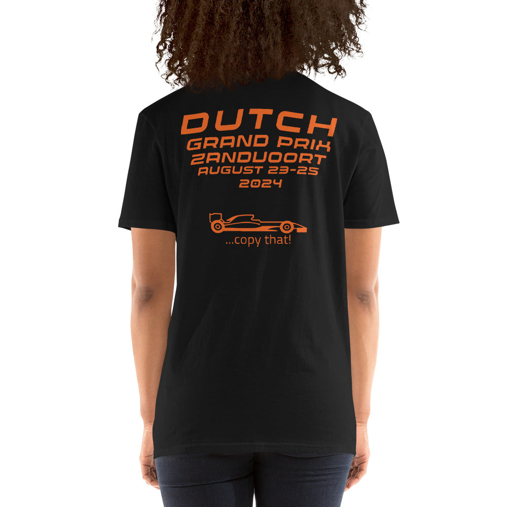 2024 Dutch Grand Prix Zandvoort Reverse Short-Sleeve Unisex T-Shirt