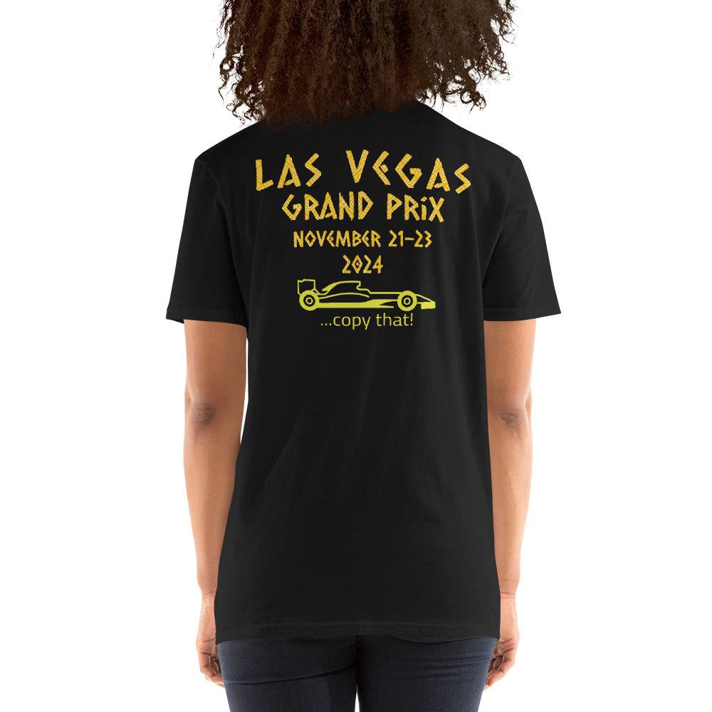 2024 Las Vegas Grand Prix Reverse Short-Sleeve Unisex T-Shirt