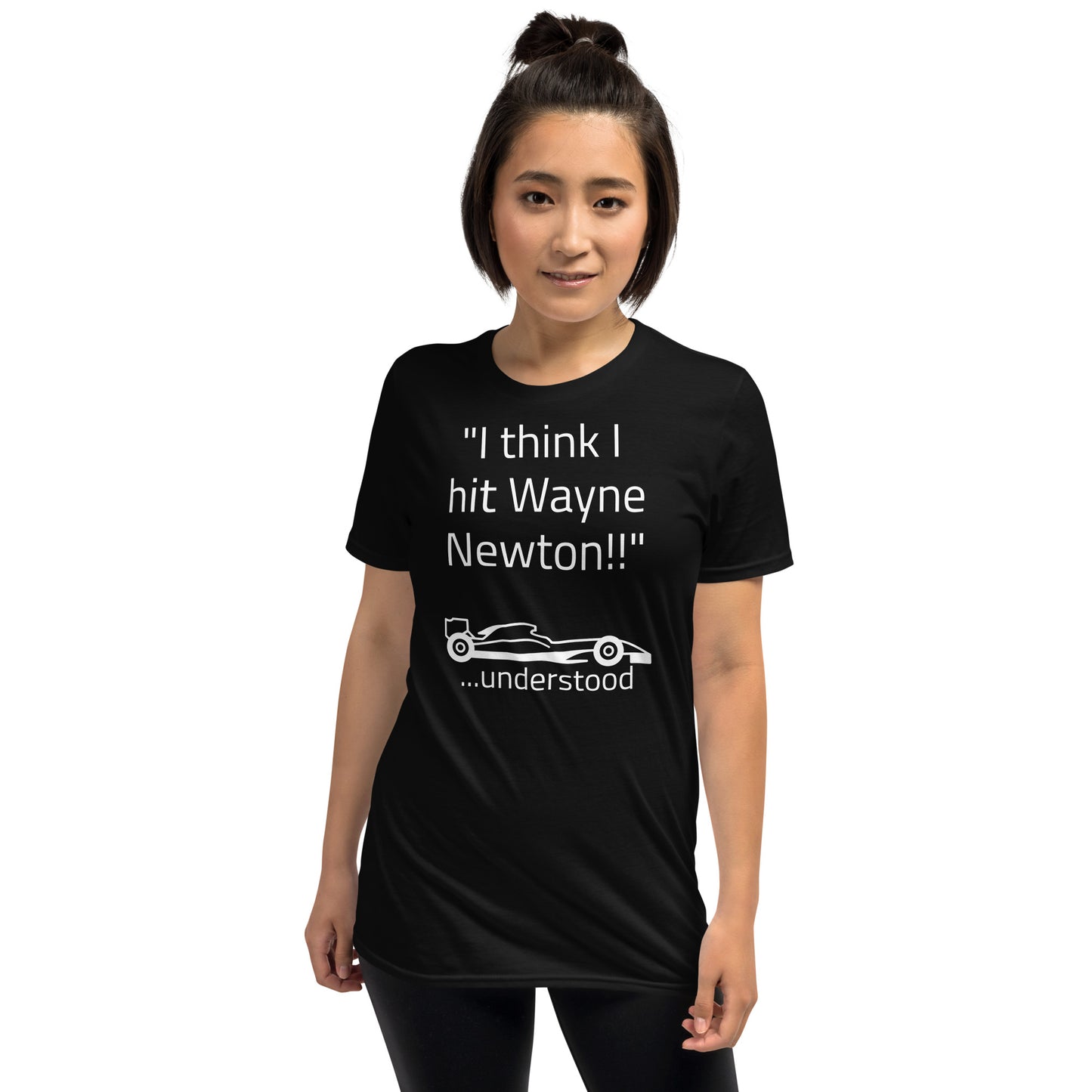 "I think I hit Wayne Newton" Dark Front Short-Sleeve Unisex T-Shirt