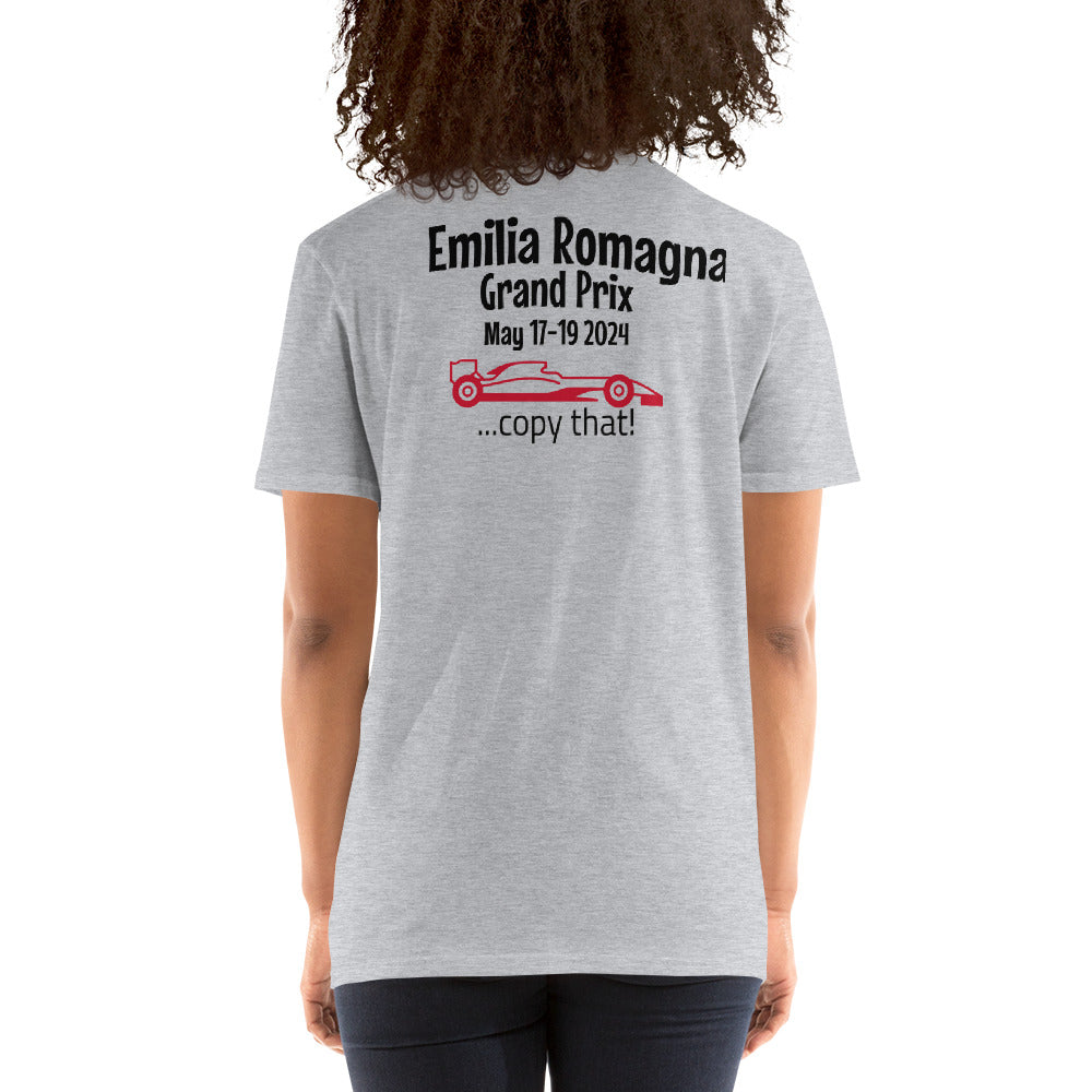 2024 Emilia Romagna Grand Prix Reverse Short-Sleeve Unisex T-Shirt
