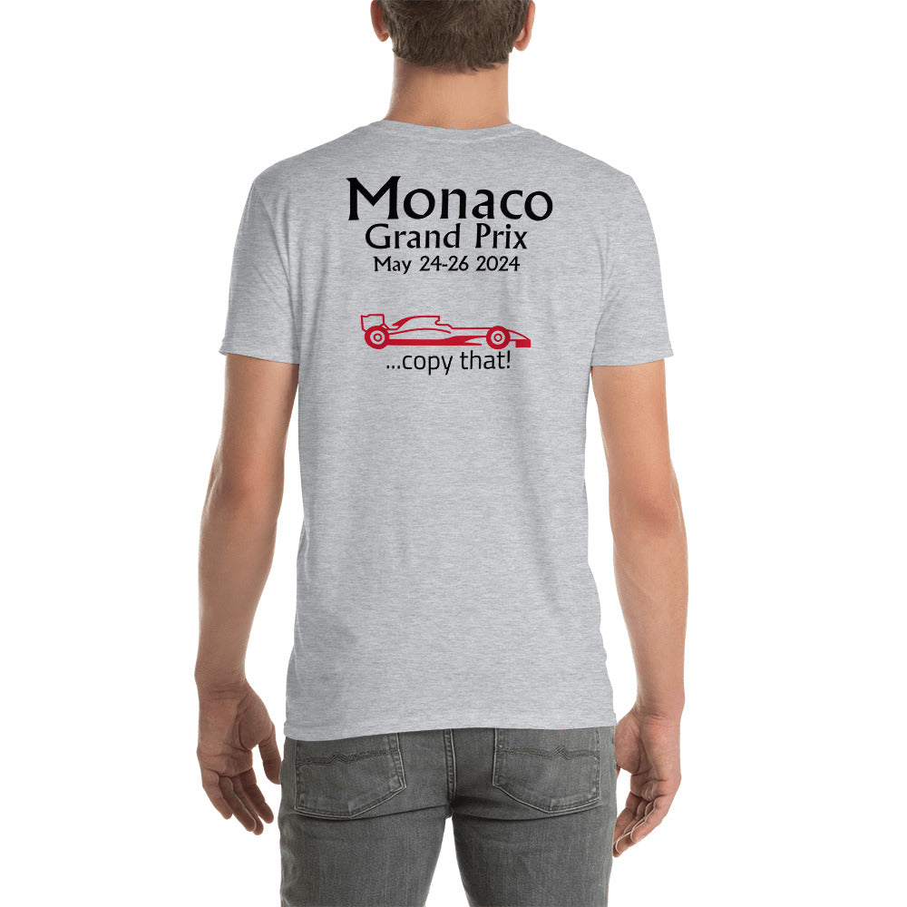 2024 Monaco Grand Prix Reverse Short-Sleeve Unisex T-Shirt