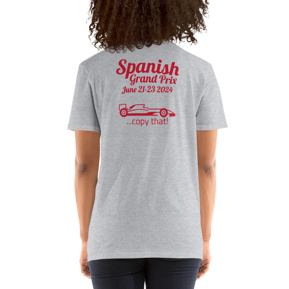 2024 Spanish Grand Prix Reverse Short-Sleeve Unisex T-Shirt