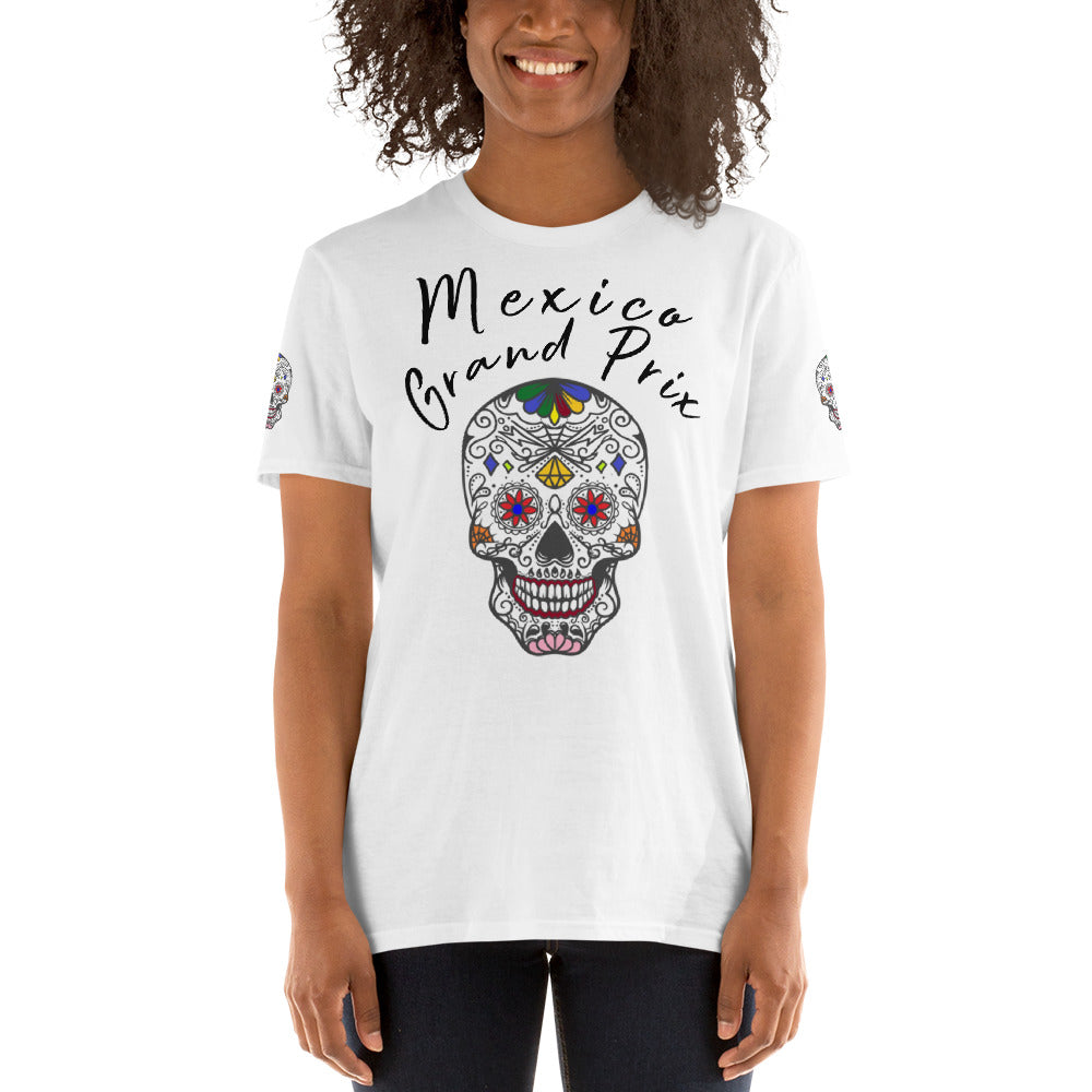 Mexico Grand Prix Front (Skull) Short-Sleeve Unisex T-Shirt