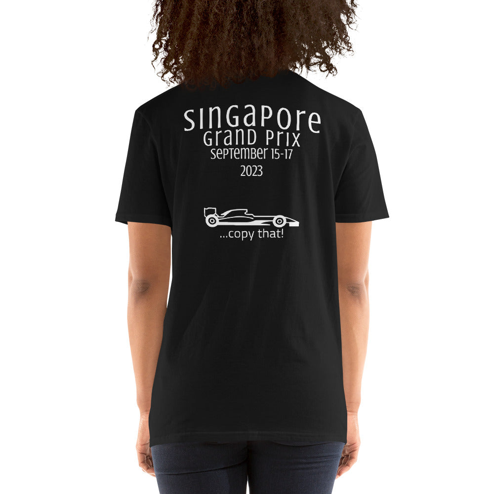 2023 Singapore Grand Prix Reverse Short-Sleeve Unisex T-Shirt