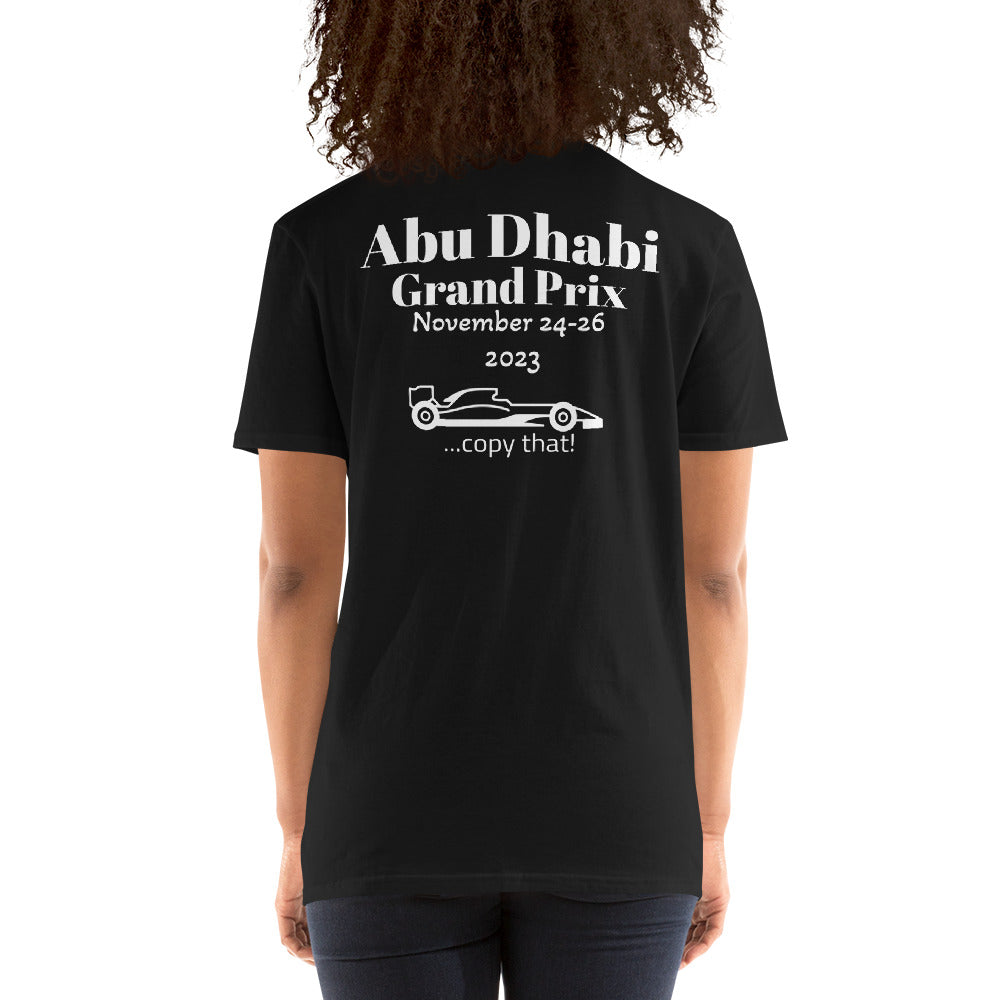 2023 Abu Dhabi Grand Prix Reverse Short-Sleeve Unisex T-Shirt