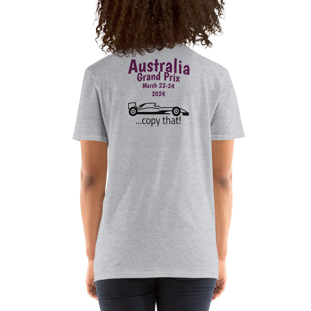 2024 Australian Grand Prix Reverse Short-Sleeve Unisex T-Shirt