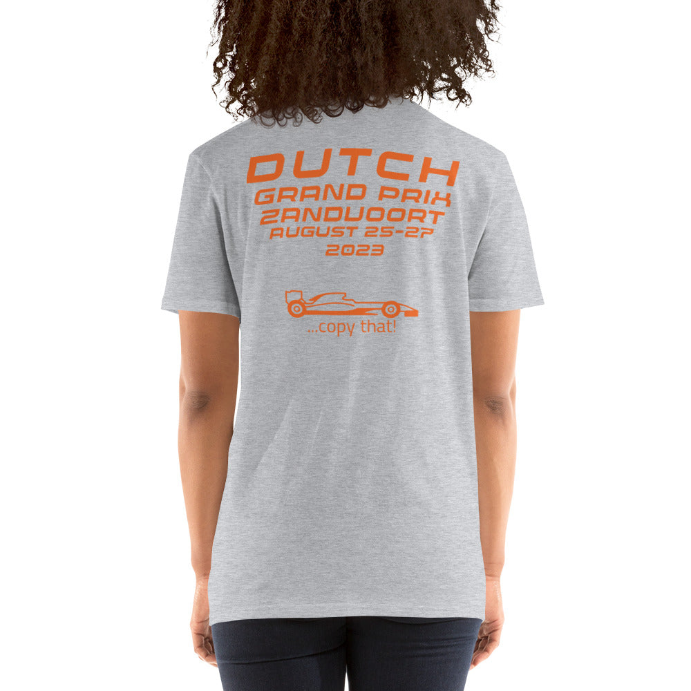 2023 Dutch Grand Prix Zandvoort Reverse Short-Sleeve Unisex T-Shirt