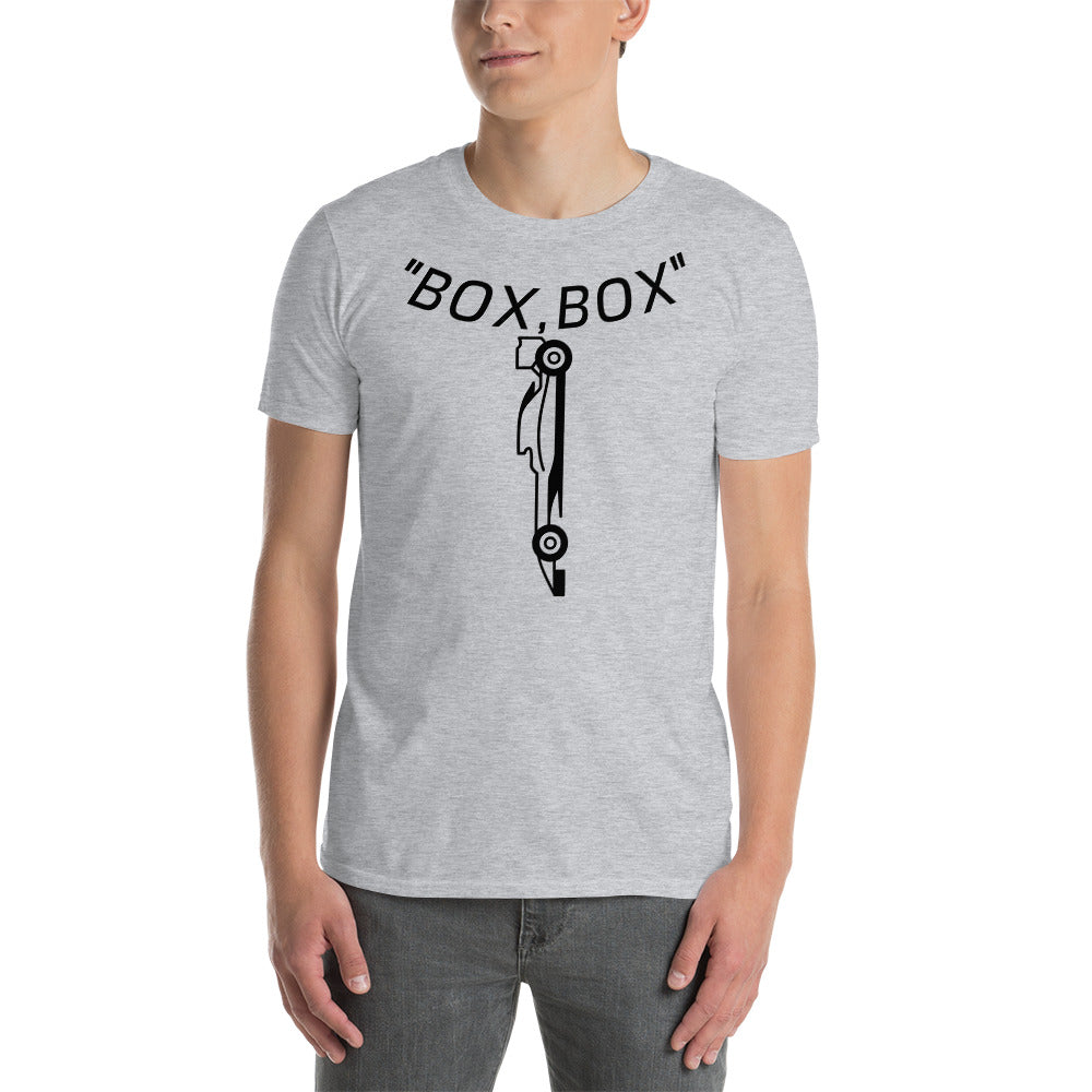 'BOX,BOX" Front-Light (Curve) Short-Sleeve Unisex T-Shirt