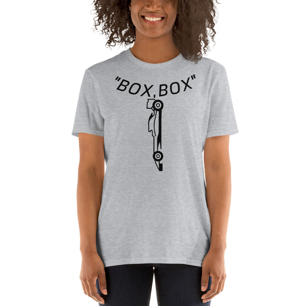 'BOX,BOX" Front-Light (Curve) Short-Sleeve Unisex T-Shirt