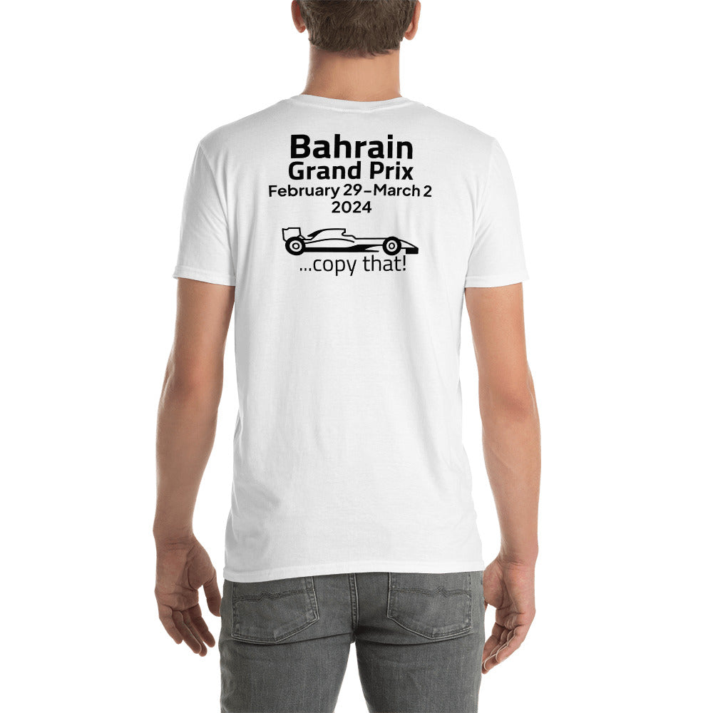 2024 Bahrain Grand Prix Reverse Short-Sleeve Unisex T-Shirt